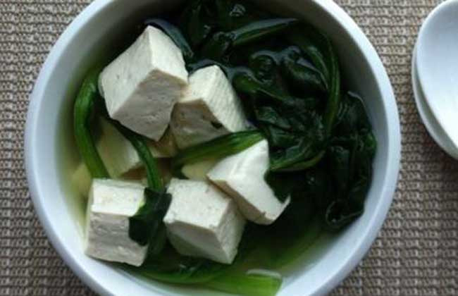 菠菜豆腐汤的制作方法