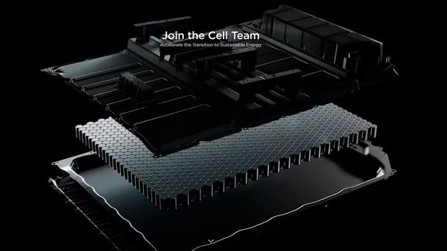 能力密度提升5倍 特斯拉展示首批4680电池组装信息